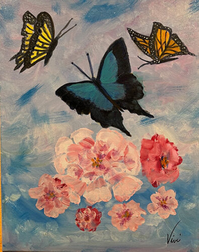Butterflies and Peonies, Vivi Anderson